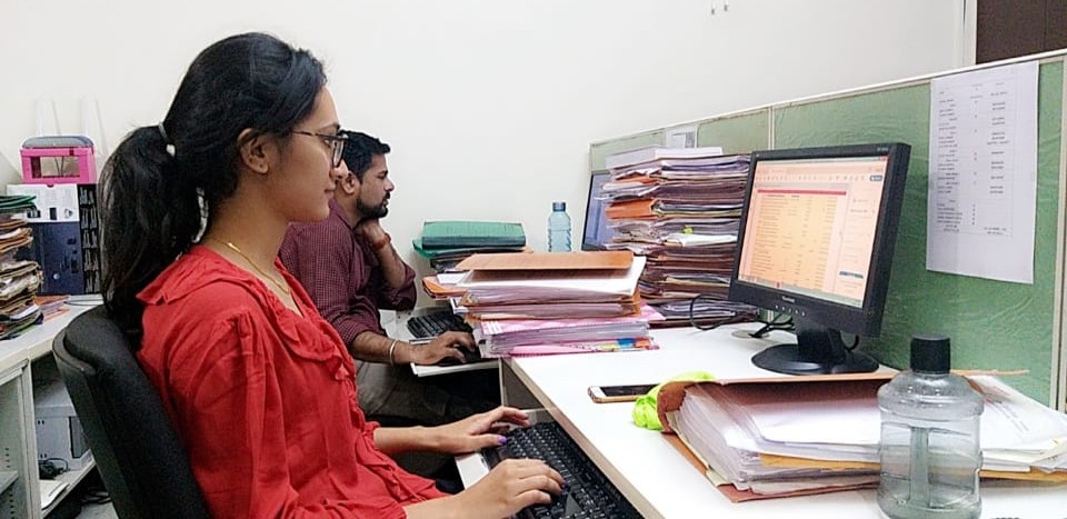 Intern Falguni at work