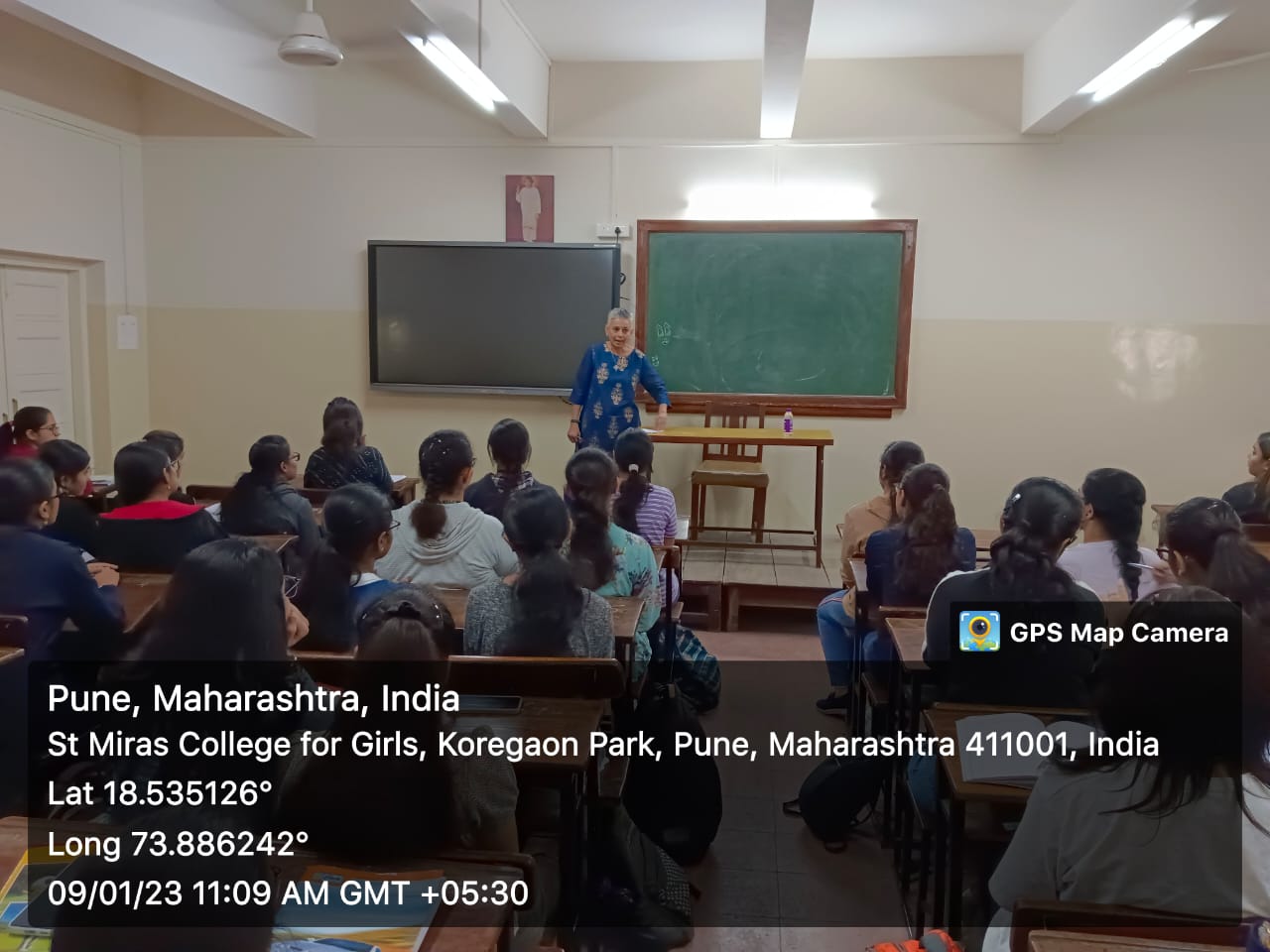 Resources Person Sarita Ballal addressing students