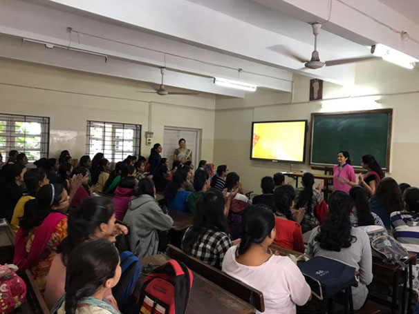 Students in conversation at the forum