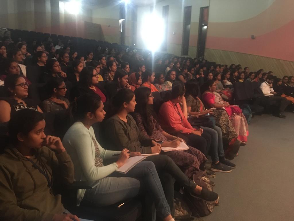 Students attending TCS Pre Placement Talk