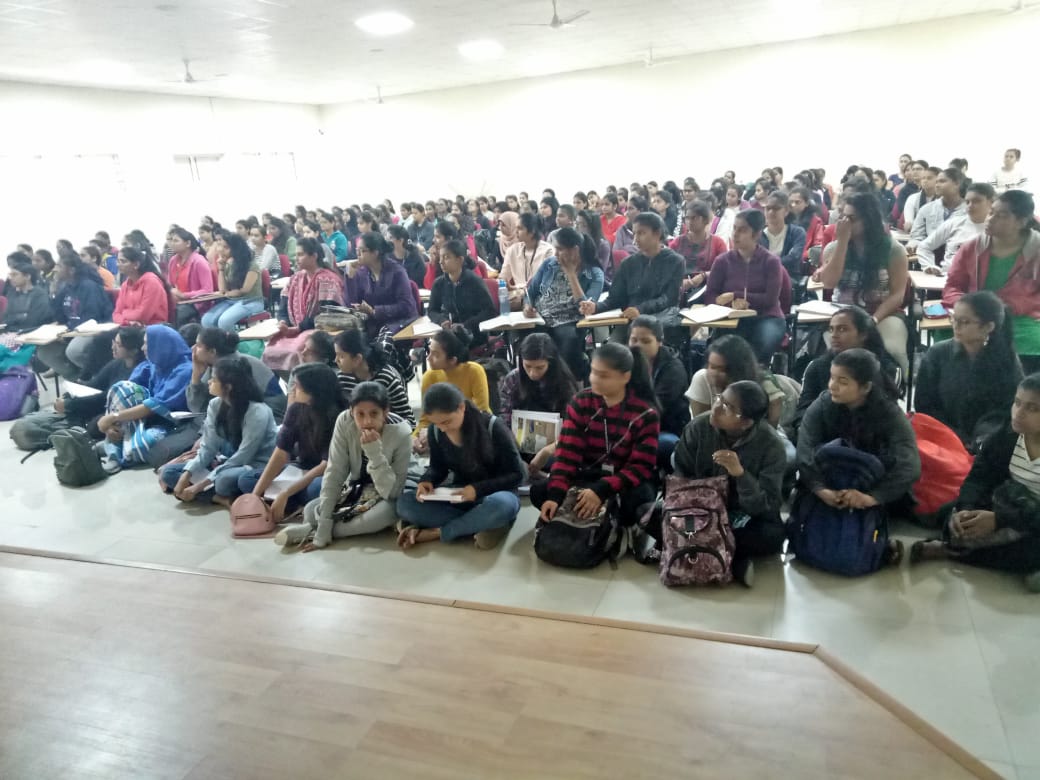 Students listening attentively to Adv. Shailendra Pathak